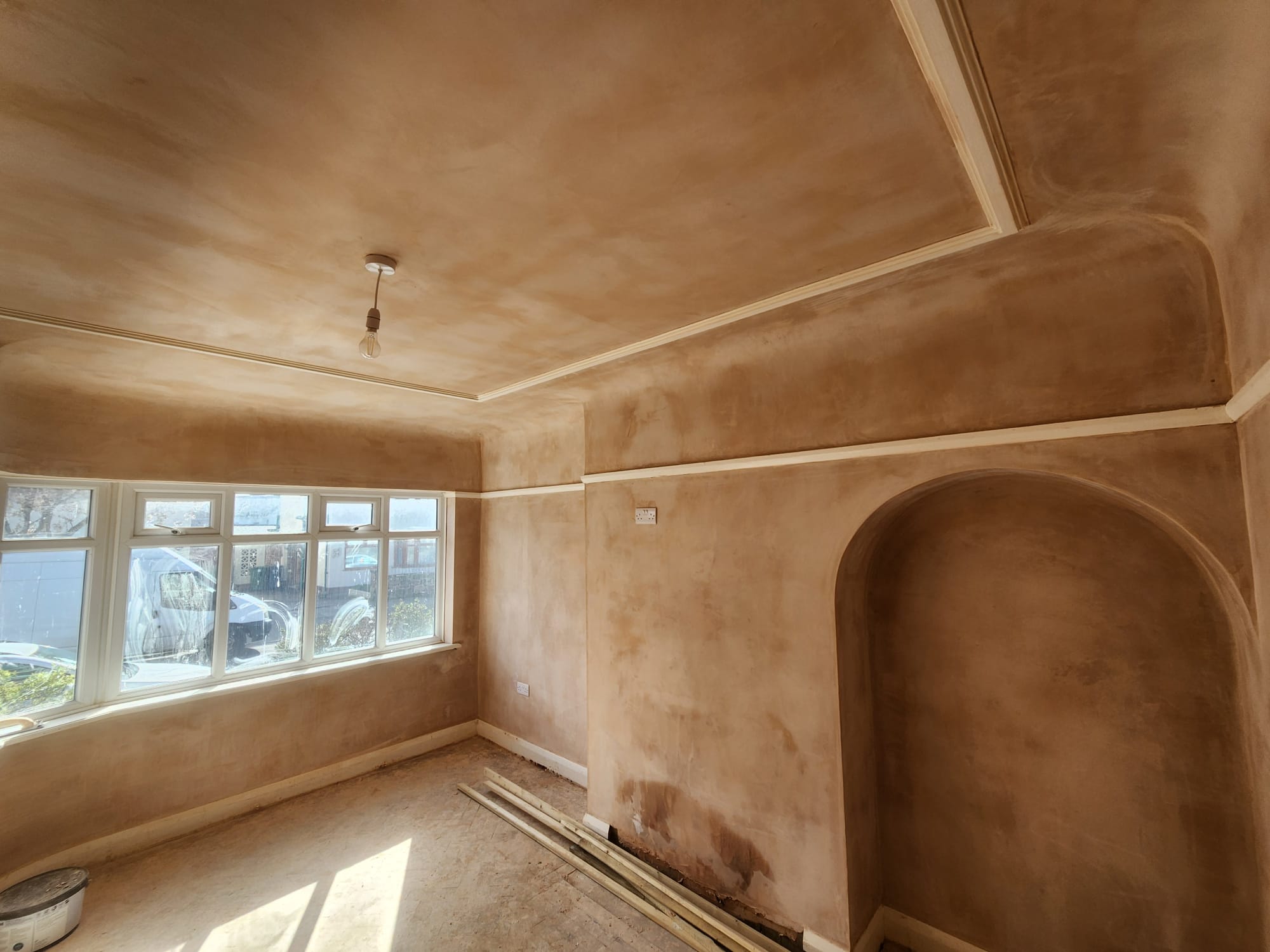 After plastering photo of cleaned up room